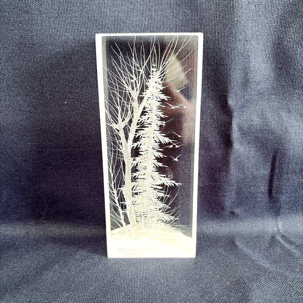 Frank R. Albrecht Reverse Carved Resin Sculpture